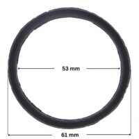 Guarnizione diffusore ricambio per pompe piscina Koral e Epsilon Kripsol con quote dimensionali: diametro interno 53 mm e diametro esterno 61 mm.