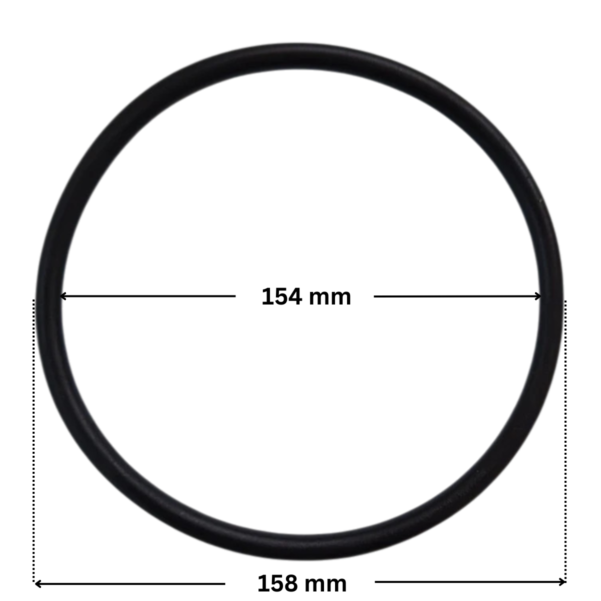Guarnizione diffusore ricambio per pompe piscina Sta-Rite 5P2R e La Sta-Rite Pentair con quote dimensionali: diametro interno 56 mm e diametro esterno 59 mm.