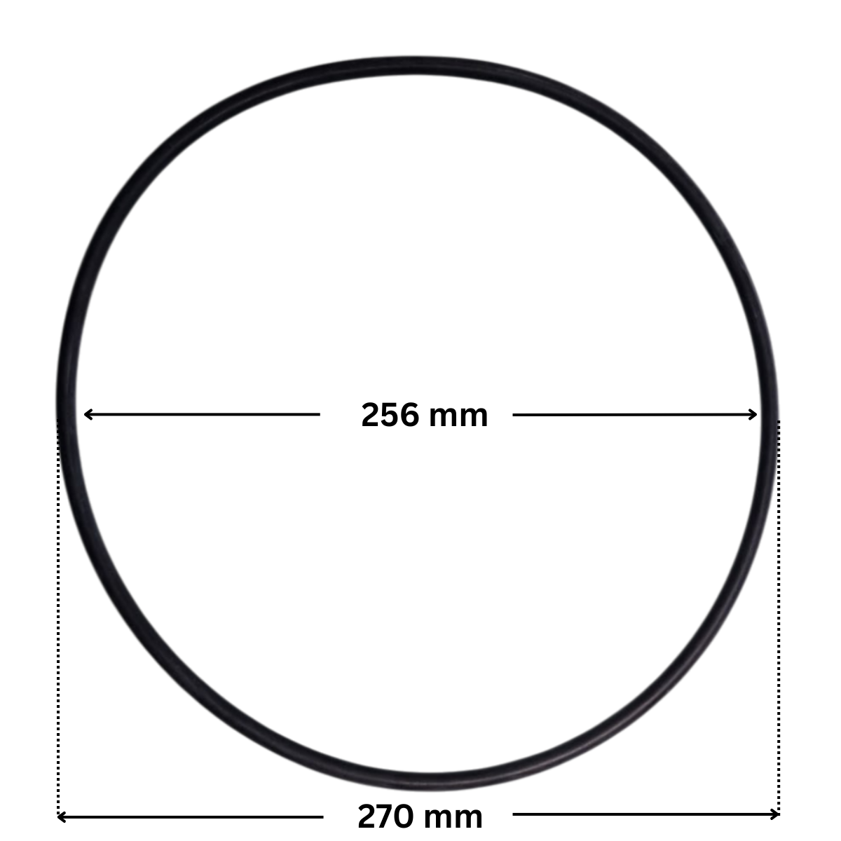 Guarnizione flangia motore ricambio per pompe piscina Sta-Rite 5P2R, Sta-Rite 5P6R, La Sta-Rite e La Sta-Rite HD Pentair con quote dimensionali: diametro esterno 270 mm e diametro interno 256 mm.