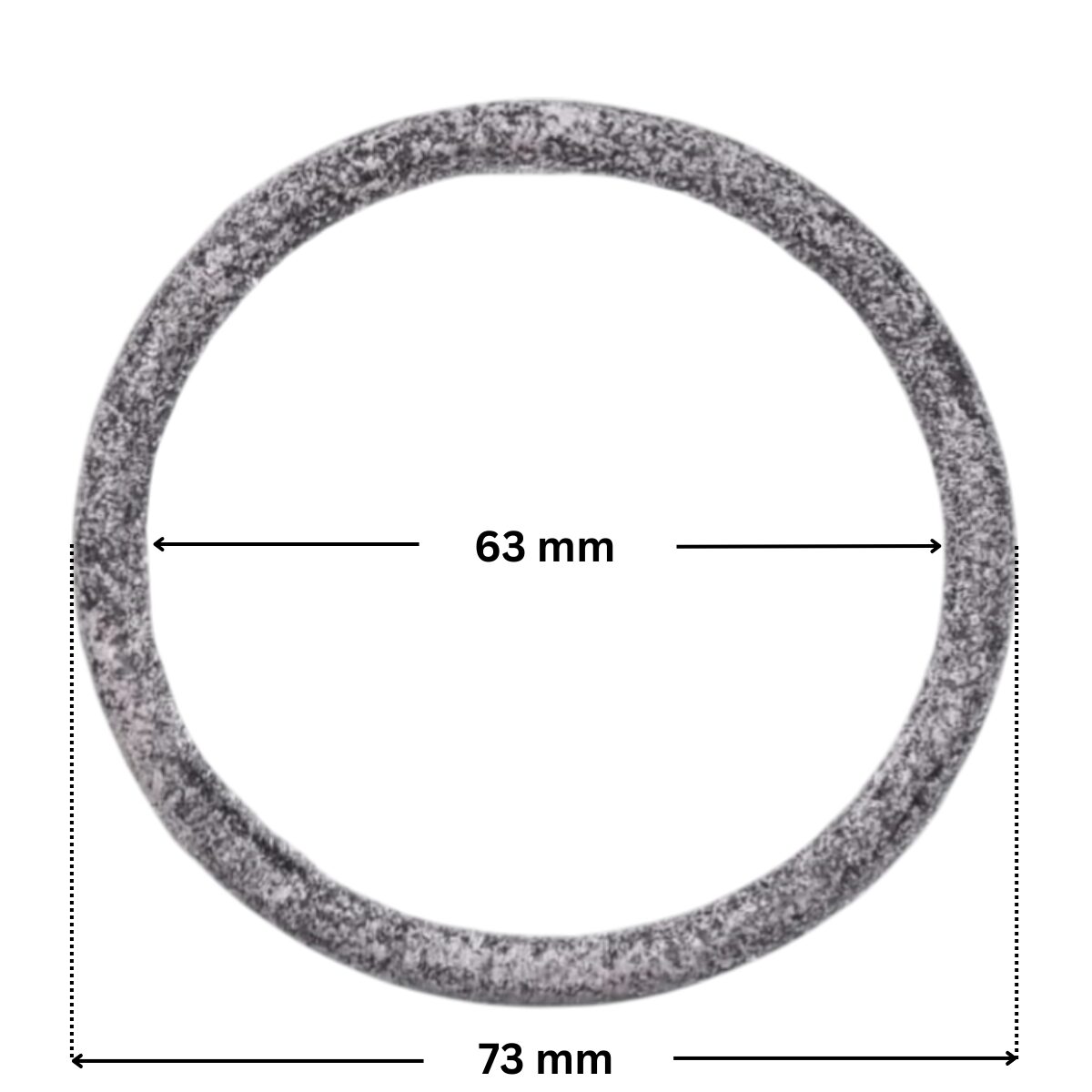 Guarnizione volvente ricambio per pompa piscina Sta-Rite 5P6R e La Sta-Rite HD Pentair con quote dimensionali: diametro interno 63 mm e diametro esterno 73 mm.