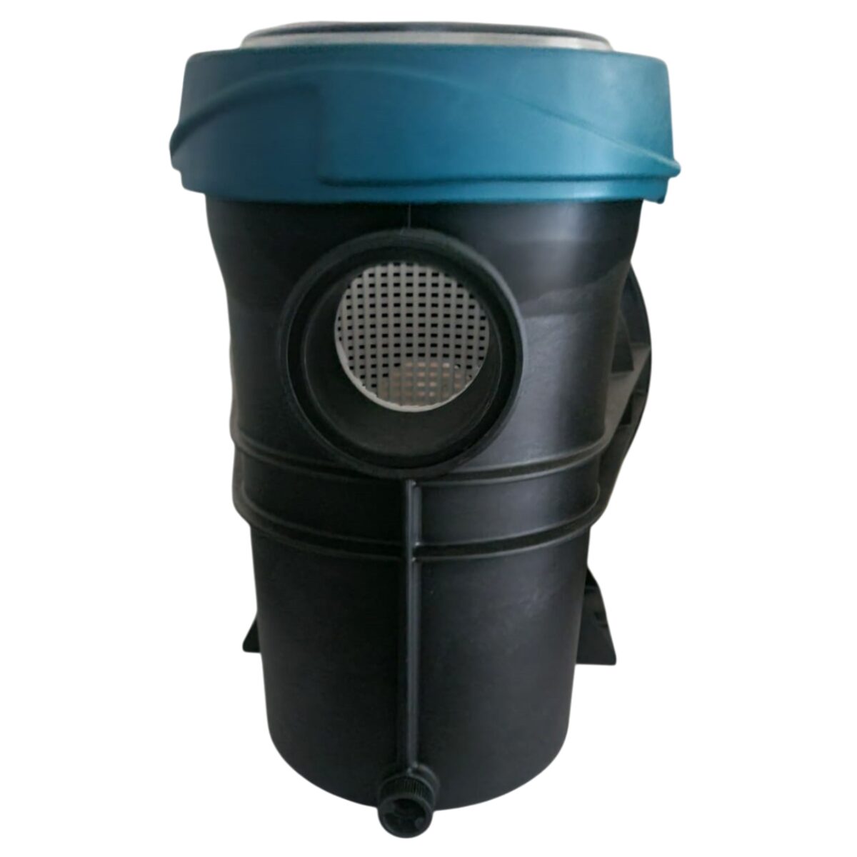 Vista frontale del kit composto da per pompe piscina cestello, coperchio, corpo prefiltro, ghiera coperchio, guarnizione coperchio e tappo scarico ricambio per pompa piscina Silen S2 Espa