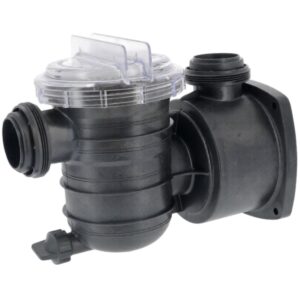 Kit composto da cestello, coperchio, corpo prefiltro, guarnizione coperchio e tappo scarico ricambio per pompa piscina Nocchi Swimmey Pentair