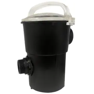 Kit composto da cestello, coperchio, corpo prefiltro, guarnizione coperchio e tappo scarico ricambio per pompa piscina Powerflo Hayward