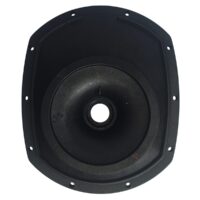 Vista frontale superiore del kit composto da flangia motore e guarnizione ricambio per pompa piscina Glass Plus Astralpool per modelli AGP 110 DOLL