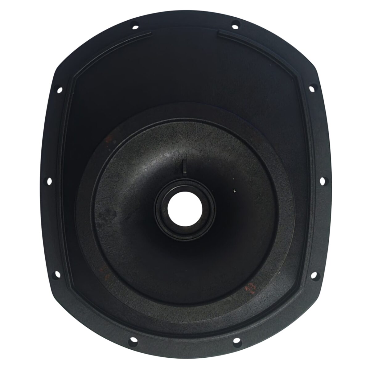 Vista frontale superiore del kit composto da flangia motore e guarnizione ricambio per pompa piscina Glass Plus Astralpool per modelli AGP 110 DOLL