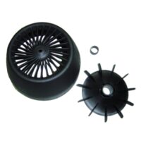Kit composto da ventola e coperchio ventola ricambio per pompa piscina Columbia Astralpool, per pompe da 1 a 2 Hp