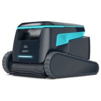 Robot piscina wireless Dolphin Liberty 600 Maytronics con sistema di trazione a cingoli e spazzola attiva per pulizia fondo e pareti.