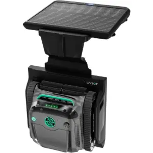 Pulitore automatico per piscina Wybot S2 Solar Vision dotato di tecnologia a ricarica solare, sensori intelligenti e spazzole per pulizia fondo e pareti.