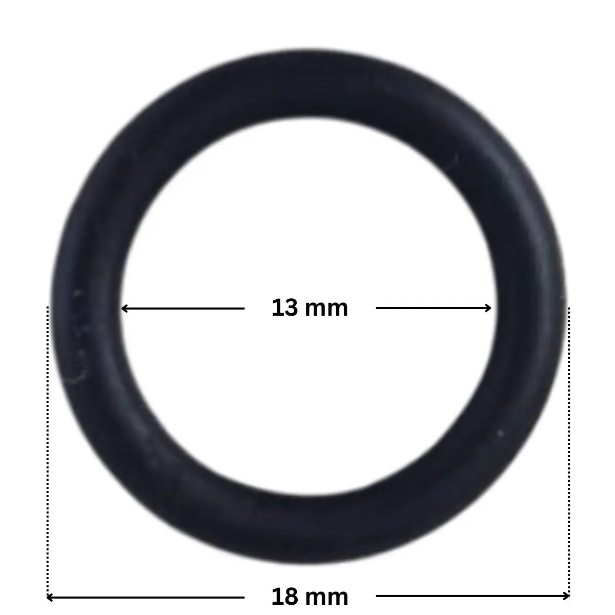 Guarnizione tappo scarico ricambio per pompe piscina Big Discovery, Discovery, Maxim e Sena Astralpool con quote dimensionali: diametro esterno 18 mm e diametro interno 13 mm.