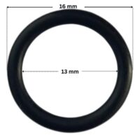 Guaernizione del tappo scarico ricambio per pompe piscina Kapri e Kan Plus Kripsol e HCP3800 HCP4000 Hayward con quote dimensionali: diametro interno 13 mm e diametro esterno 16 mm.