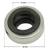 Vista laterale della parte in metallo per la tenuta meccanica ricambio per pompa piscina Optima Saci con quote dimensionali: diametro interno 17 mm e diametro esterno 32 mm.