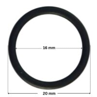 Guarnizione della vite fissaggio girante ricambio per pompa piscina Columbia, Victoria Plus e Victoria Plus Silent Astralpool con quote dimensionali: diametro esterno 20 mm e diametro interno 16 mm.