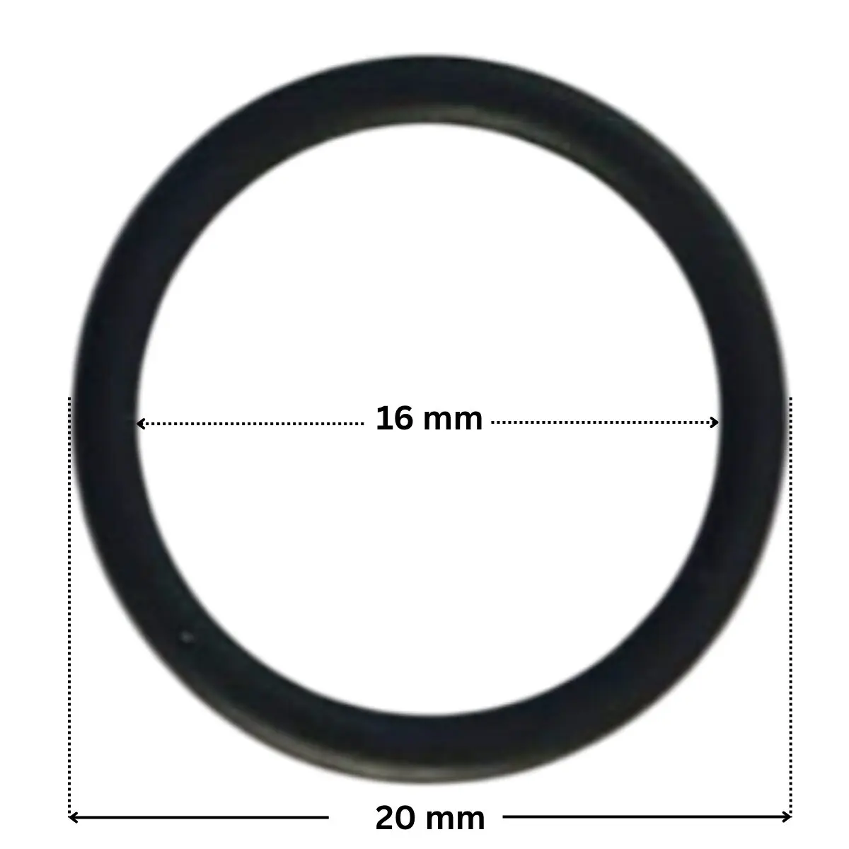 Guarnizione della vite fissaggio girante ricambio per pompa piscina Columbia, Victoria Plus e Victoria Plus Silent Astralpool con quote dimensionali: diametro esterno 20 mm e diametro interno 16 mm.