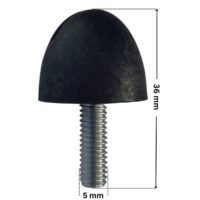 Viti fissaggio girante ricambio per pompa piscina Glass Plus Astralpool con quote dimensionali: diametro esterno della filettatura 5 mm e lunghezza esterna totale 36 mm.