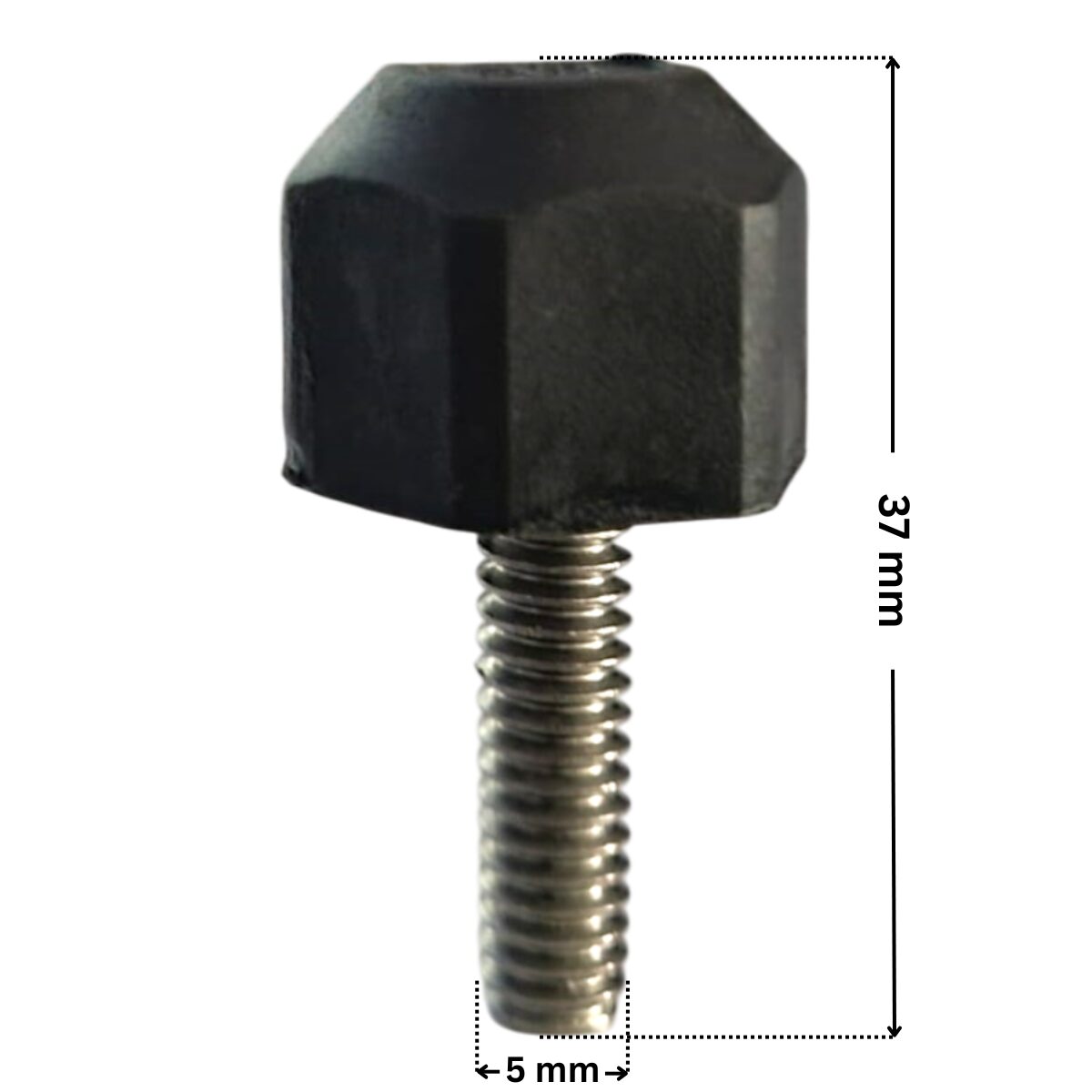 Viti fissaggio girante ricambio per pompe piscina Sta-Rite 5P6R e La Sta-Rite HD Pentair con quote dimensionali: diametro esterno della filettatura 5 mm e lunghezza totale esterna 37 mm.