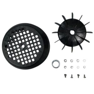 Kit composto da ventola e coperchio ventola ricambio per pompa piscina Victoria Plus Silent Astralpool per pompe con potenza da 0,5 Hp a 1 Hp Monofase e trifase