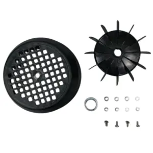 Kit composto da ventola e coperchio ventola ricambio per pompa piscina Victoria Plus Silent Astralpool per pompe con potenza da 0,5 Hp a 1 Hp Monofase e trifase
