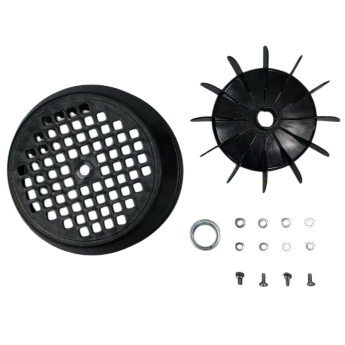 Kit composto da ventola e coperchio ventola ricambio per pompa piscina Victoria Plus Silent Astralpool per pompe con potenza da 0,5 Hp a 1 Hp Monofase e trifase