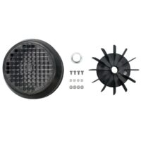 Kit composto da ventola e coperchio ventola ricambio per pompa piscina Victoria Plus Silent Astralpool per pompe con potenza da 1,5 Hp a 3 Hp monofase e trifase.