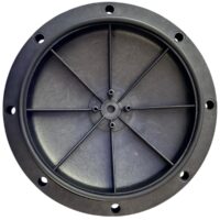 Kit composto da coperchio e guarnizione ricambio per filtro a sabbia Europool, vista parte inferiore con guarnizione posizionata nella sede.